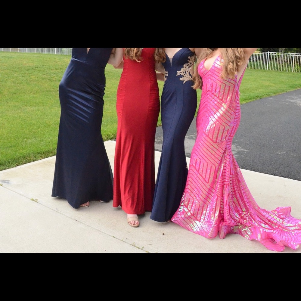 Pink Sparkly Jovani Prom Dress Size 10